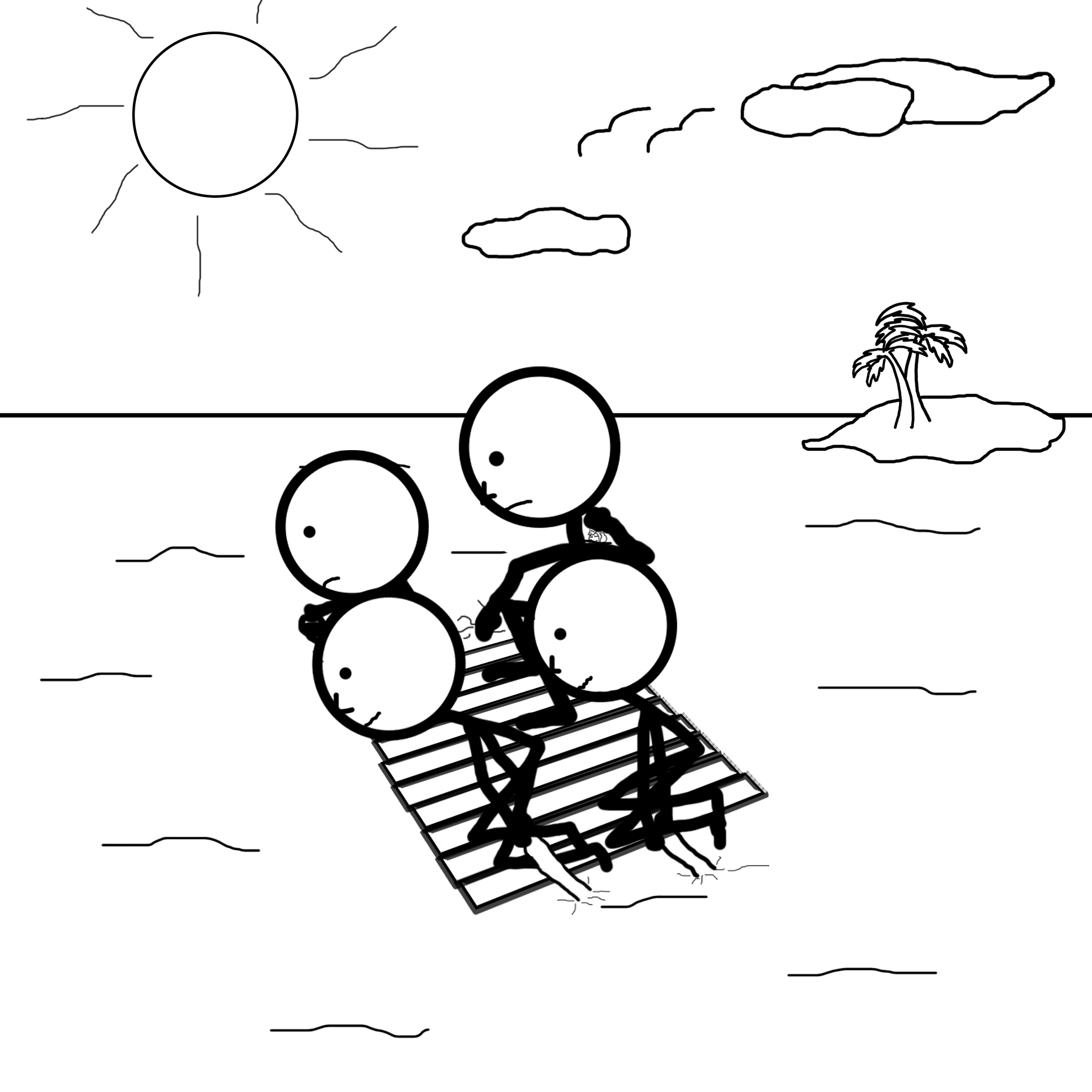 Four Shipless Pirates: Raft Adventure